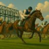 芝コースをスタートした直後のレースシーン