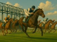 芝コースをスタートした直後のレースシーン